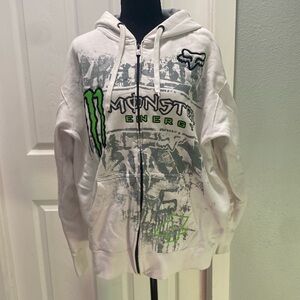 Men’s XL Fox Racing Monster Energy Collaboration Zip Up Hoodie